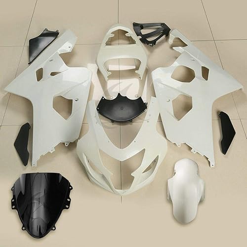 TCMT Conjunto de carenado ABS blanco sin pintar para SUZUKI GSX-R GSXR 600 750 GSXR750 2004 2005