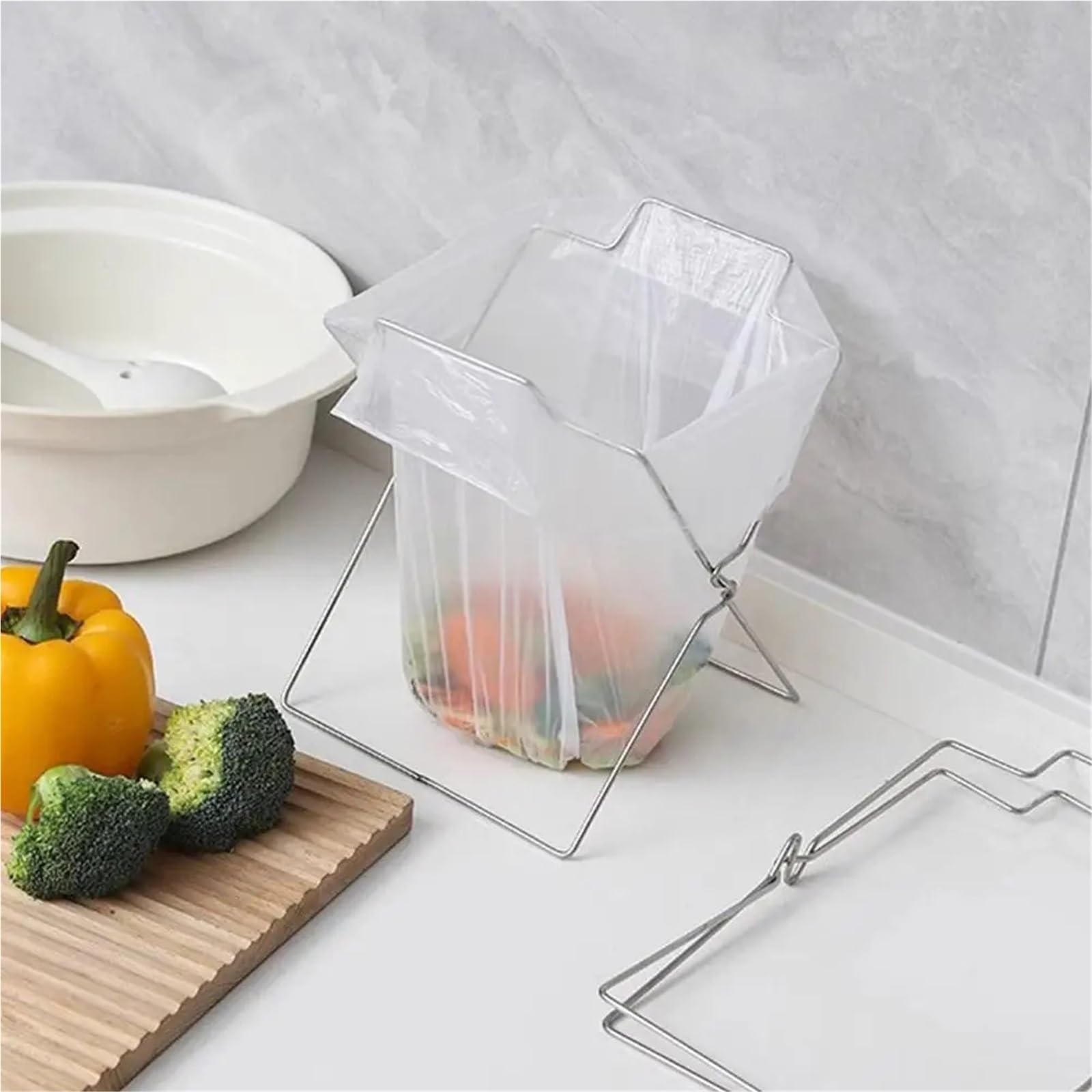 Estante for Bolsas de Basura Plegable for Exteriores, Soporte for Bolsa for armarios Cocina, 3 uds para Bolsas