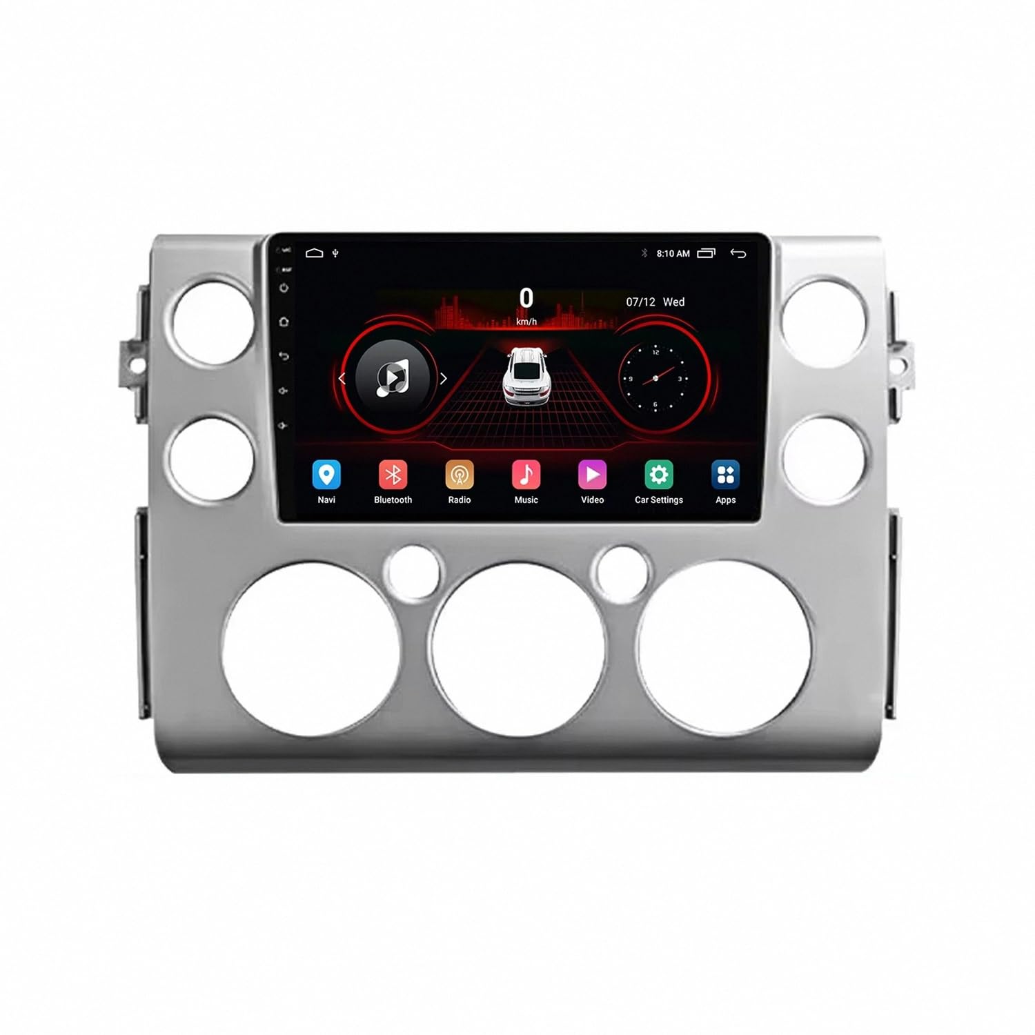 Navegación GPS con pantalla táctil para Toyota FJ Cruiser 2006-2020 y mapas con código postal 8