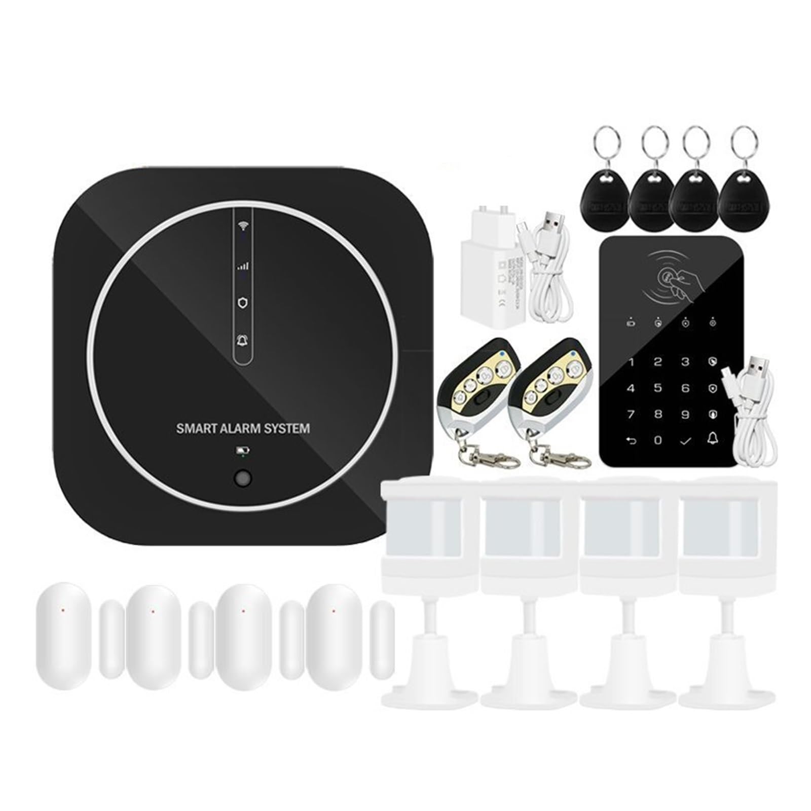 Domowe Systemy Bezpieczeństwa Domowy System Alarmowy Wifi GSM Bezprzewodowa Aplikacja Smart Life(I)