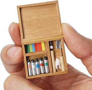 Odoria 1/12 Miniature Paint Box Dollhouse Decoration Accessories