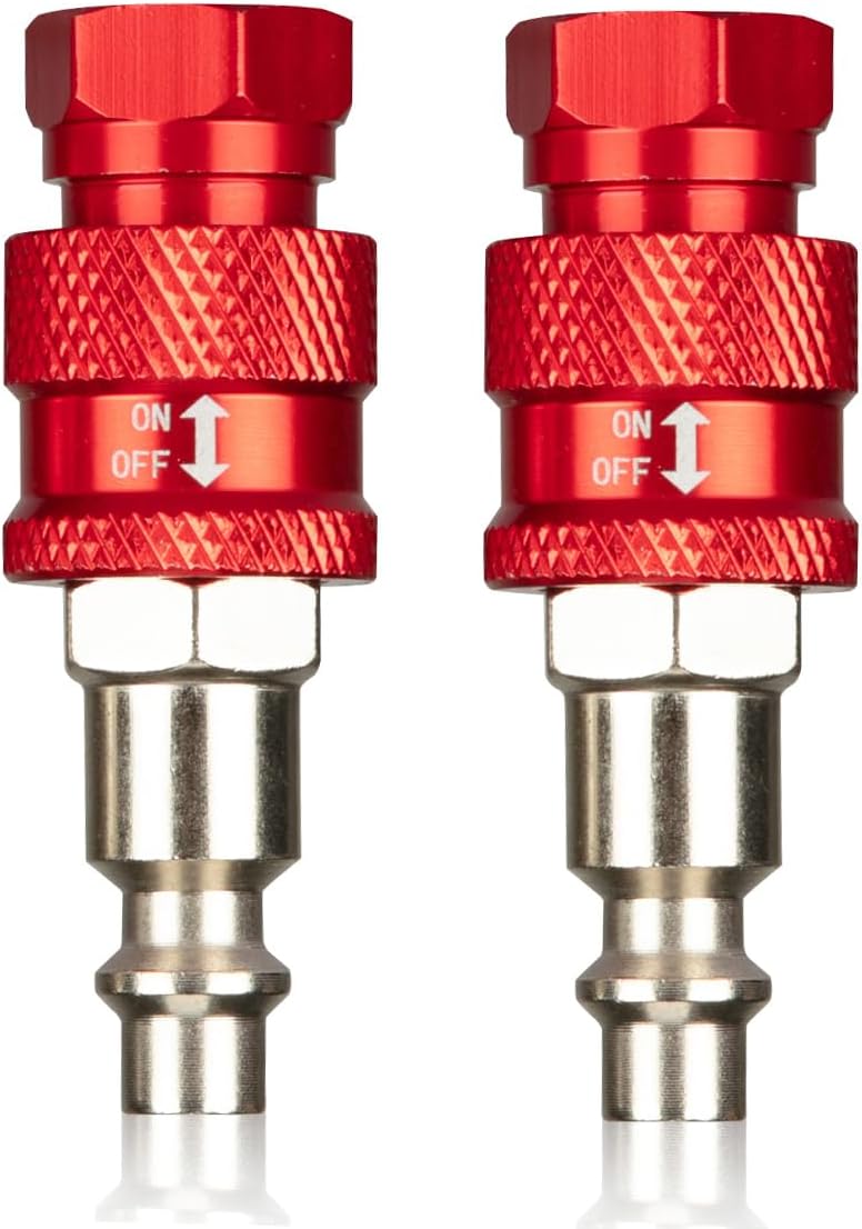 1/4" Female NPT I/M style industrial safety plug; Safety valve to reduce air pressure before disconnect coupler & plug, Eliminate any possible damges or injuries