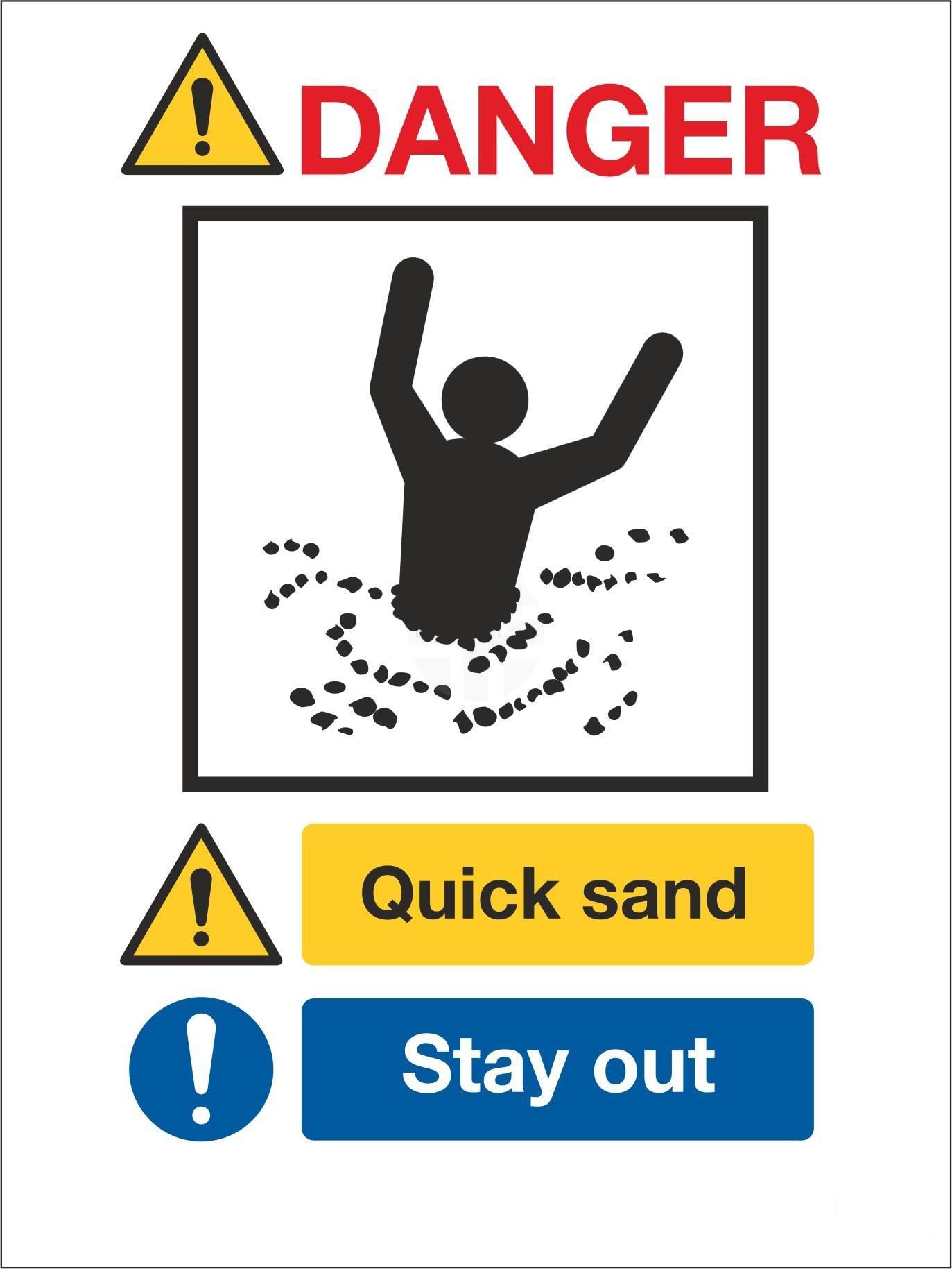Amazon.com: Danger Quicksand - Stay Away Safety, Quarry, Metal