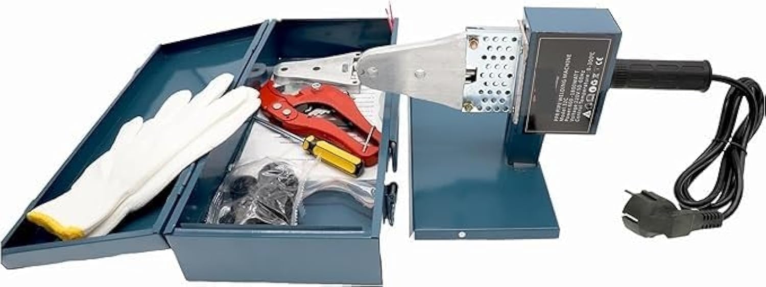 BOSS LIFE STYLE 1800W PPR Pipe Welding Machine and Pipe Cutter Set Fusion Welder Hot-melt Plastic Welding Machine for PPR, PE, PP (20-63mm) Pipe Welder Plastic Welding Machine for PPR, PE, PP 20-63mm