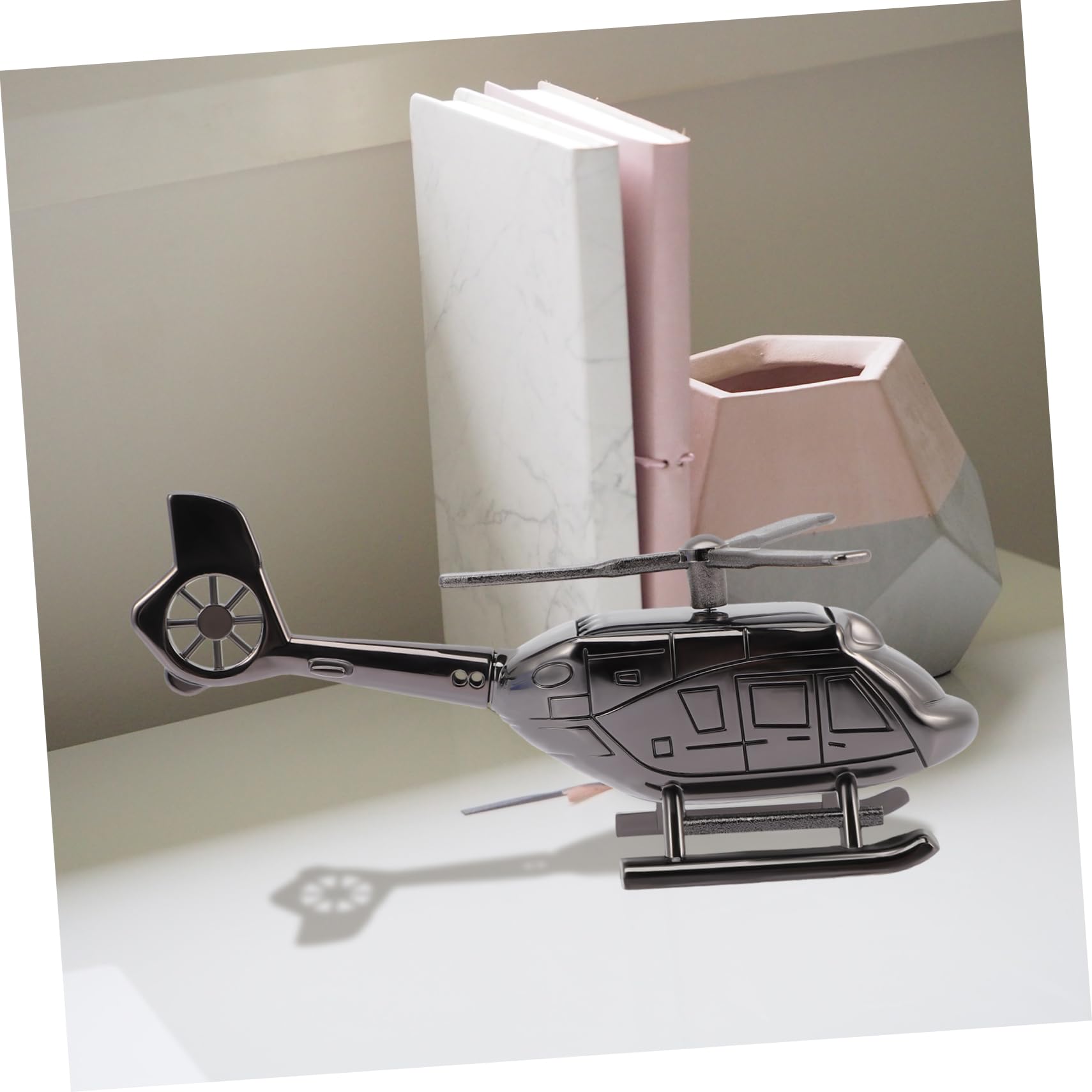 SOLUSTRE Profumo Auto Diffusore Aroma per Auto a Forma di Elicottero in Lega e Pe Nero Creativa e Portatile per Interni e Cruscotto