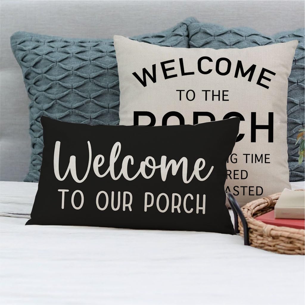 PANDICORN Lot De 2 Housses De Coussin Décoratives Pour Extérieur, Ferme, Porche, Terrasse, Pour Décoration De Maison, Salon, Canapé, Canapé, 30,5 X