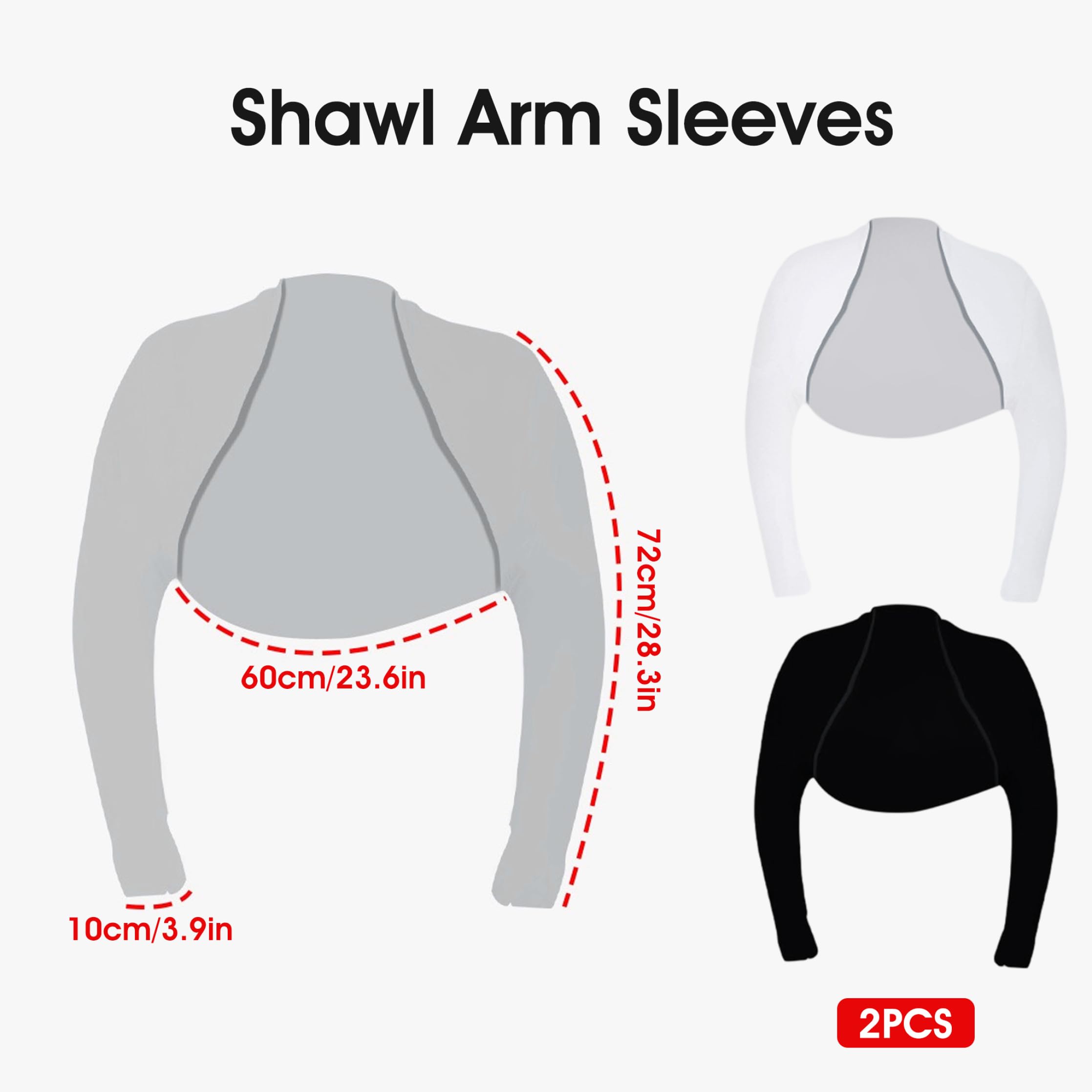 Manchons de bras de taille, 2 pièces, manchons bras châle respirants, housses Protection solaire à haute élasticité et à séchage rapide pour femmes