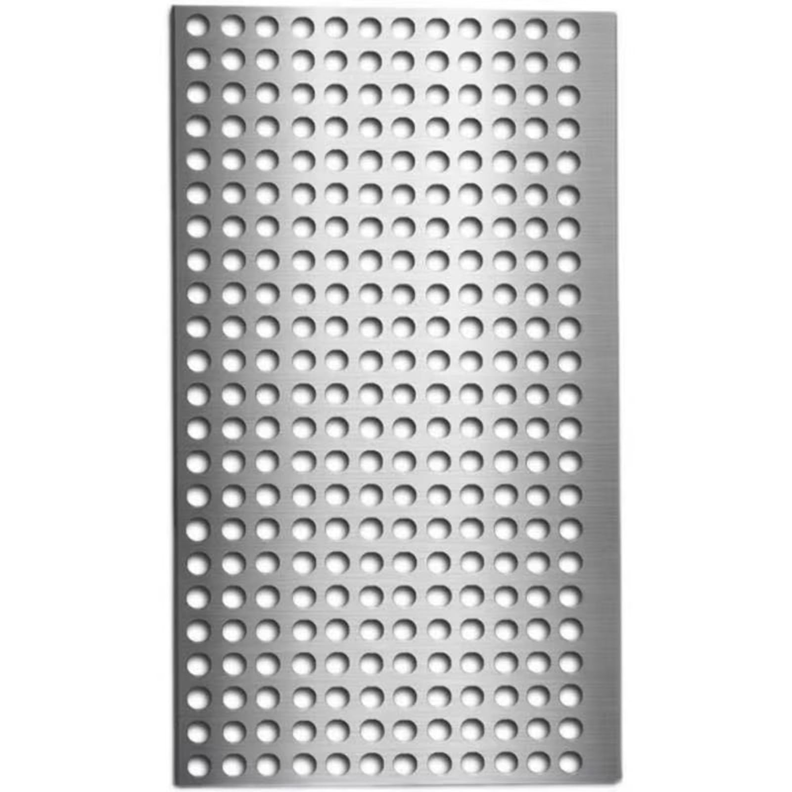 HYQOUKLR Stainless Steel Perforated Sheet, Perforated Metal Sheet 304 Stainless Steel 0.8mm Multiple Sizes(6mm Mesh,10x10cm)