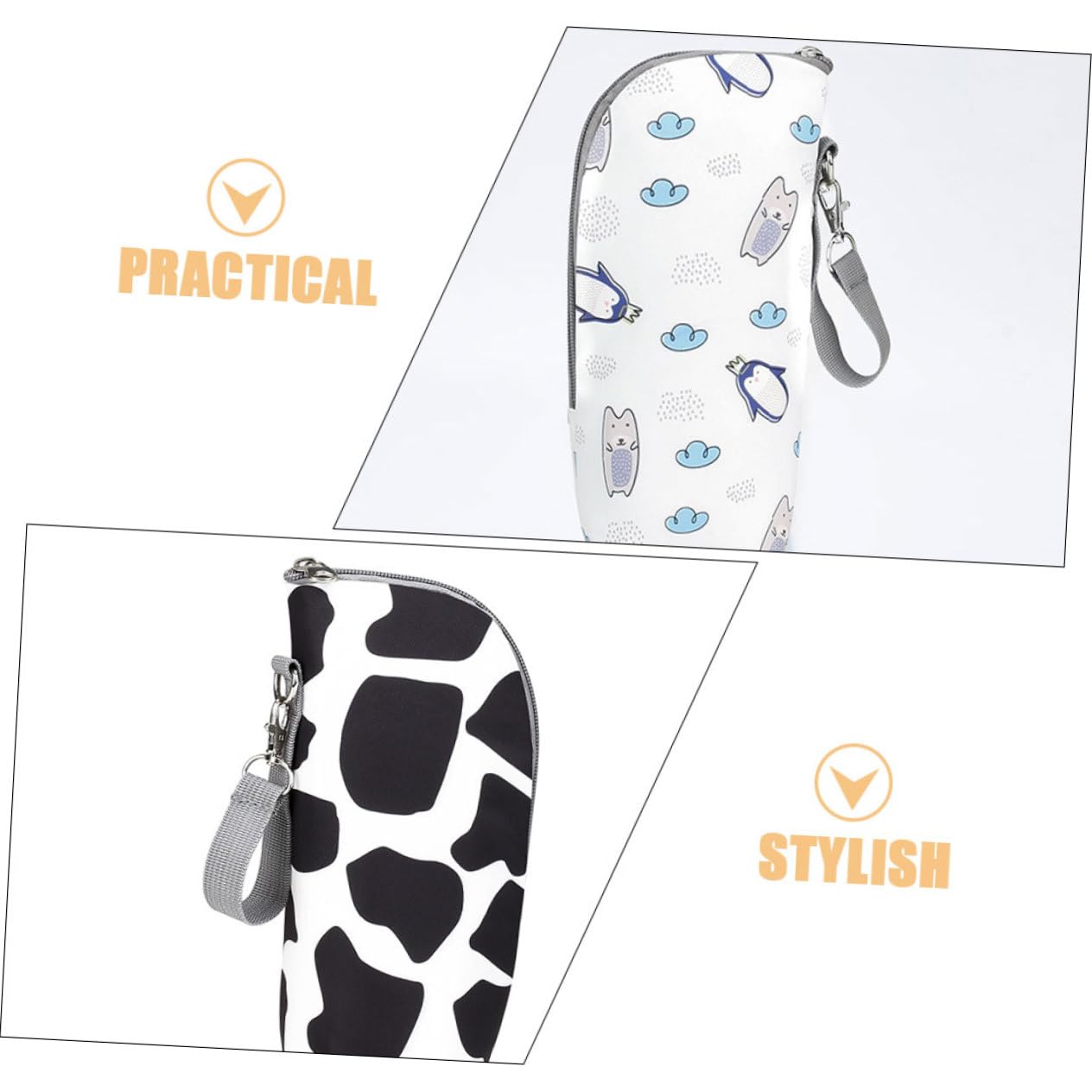 ifundom 3 Set Di Borse Termiche Portatili Per Biberon Eleganti Organizer Per Conservare Biberon Per Bambini Con Cerniera Calde O Fredde Per Gite 2 Pezzi * 3