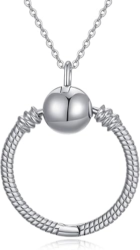 LONAGO Colgante O de plata de ley 925 para collar de abalorio, regalo de joyería para mujer, Plata esterlina, Circonita Cúbica