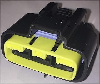 Furukawa QLW-A-B3F-B - Conector hembra para coche, 3 vías, 1 fila, color negro y amarillo