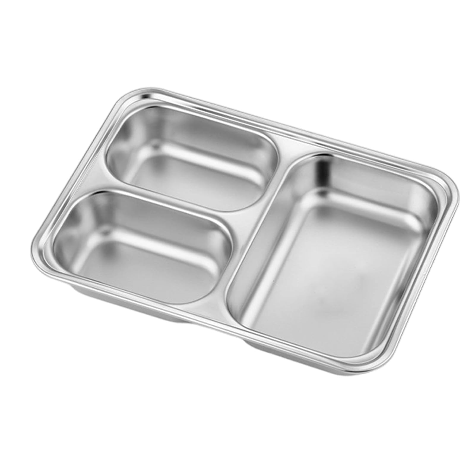 Elnwnnkc New Small Square Thr Stainless Steel Camping Dishware Set Smooth Surfaces Serving Practical Kitchenware For Adults And Children Portable Camping Dinnerware