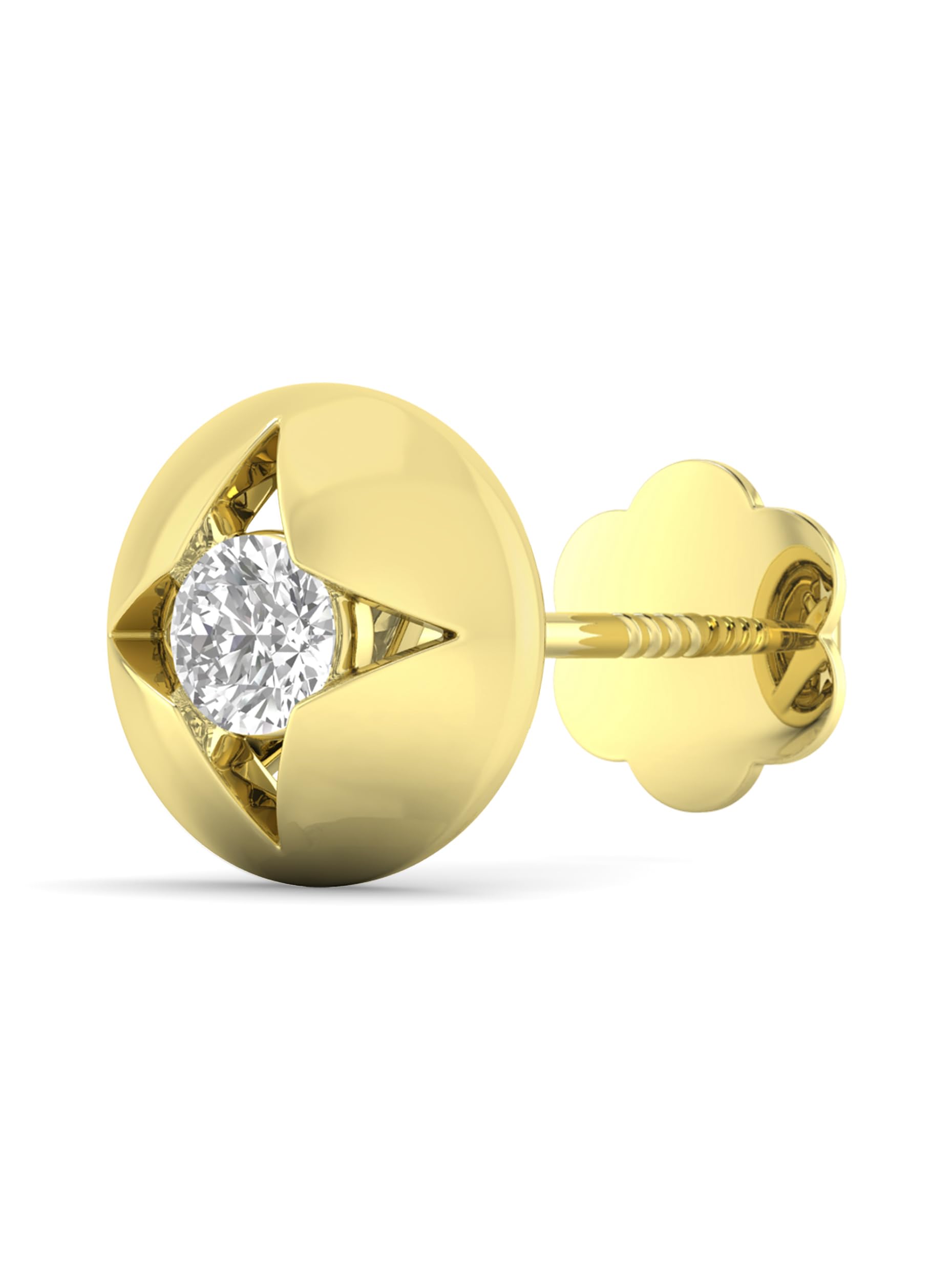Stud Earrings for Men & Boys (1 Piece) - 925 Sterling Silver CZ Diamond Ear Studs - Radient Starbust - 18k Gold Plated Jewellery - Birthday Anniversary Gift - Men Fashion Accessories-image-37