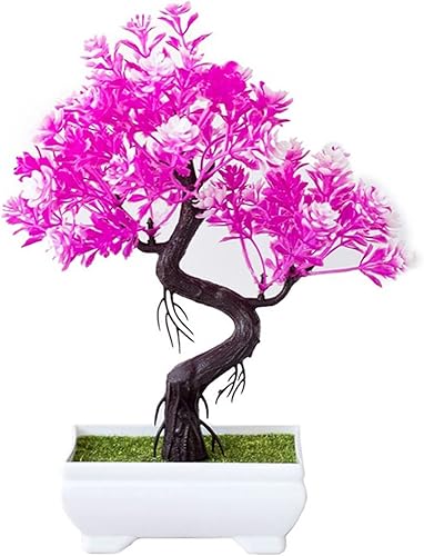 Miniatura 8 de HASMI Plantas falsas plantas artificiales, plantas de árbol bonsái, flores falsas, adornos en maceta para decoración del hogar, decoración de