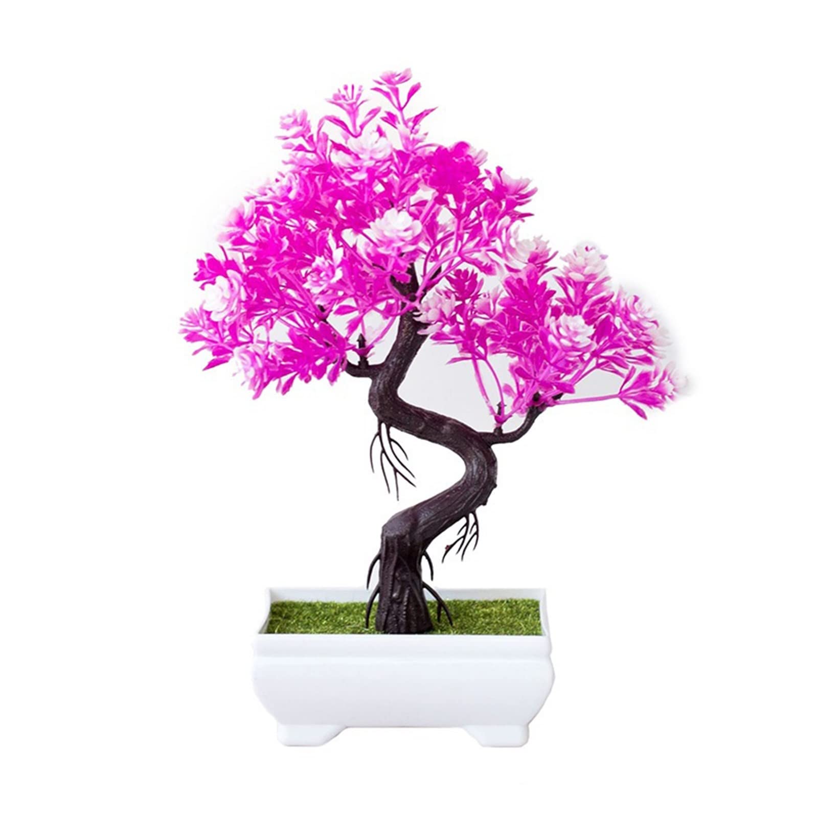 HCZKIUJY Artificial Bonsai Tree Artificial Plants Bonsai Tree Pot Plants Fake Flowers Potted Ornaments For Home Decoration Garden Decor Fake Plant Decoration (A)