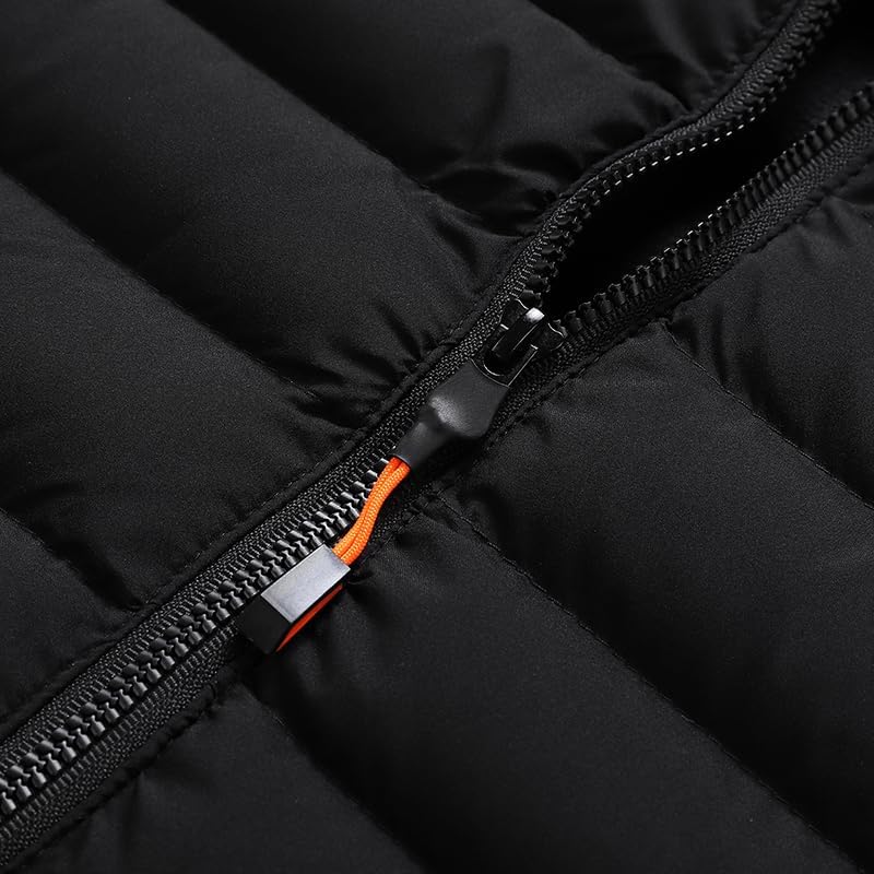 Autumn and winter men's thick imitation down jacket with detachable hat, full zipper windproof and warm