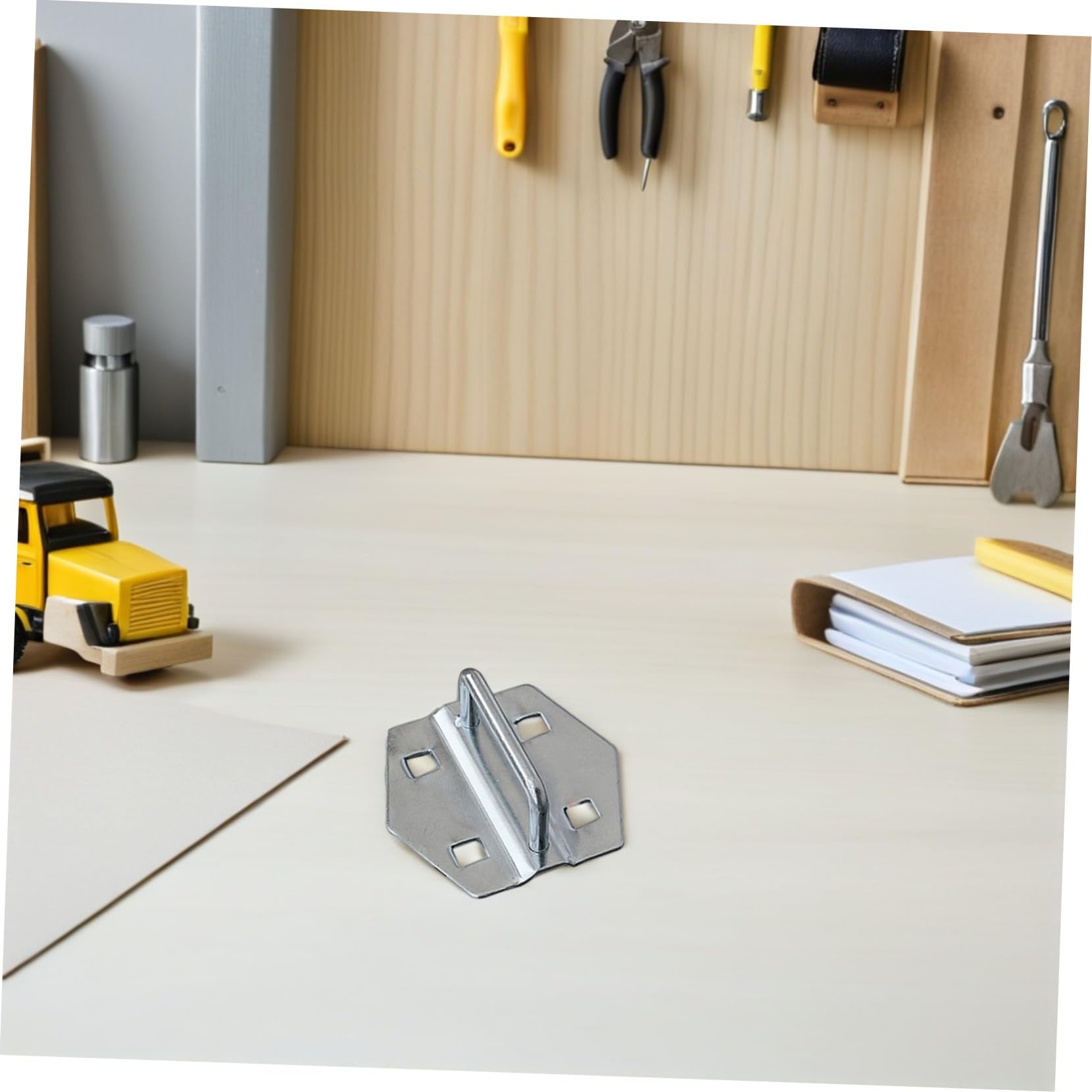 STOBAZA 3 Set Ganci per Pannelli Forati in Ferro Zincato Porta Attrezzi da Parete per Organizzazione Garage e Officina Ganci Curvi e Filo Resistenti per Utensili Cavi e Materiali di