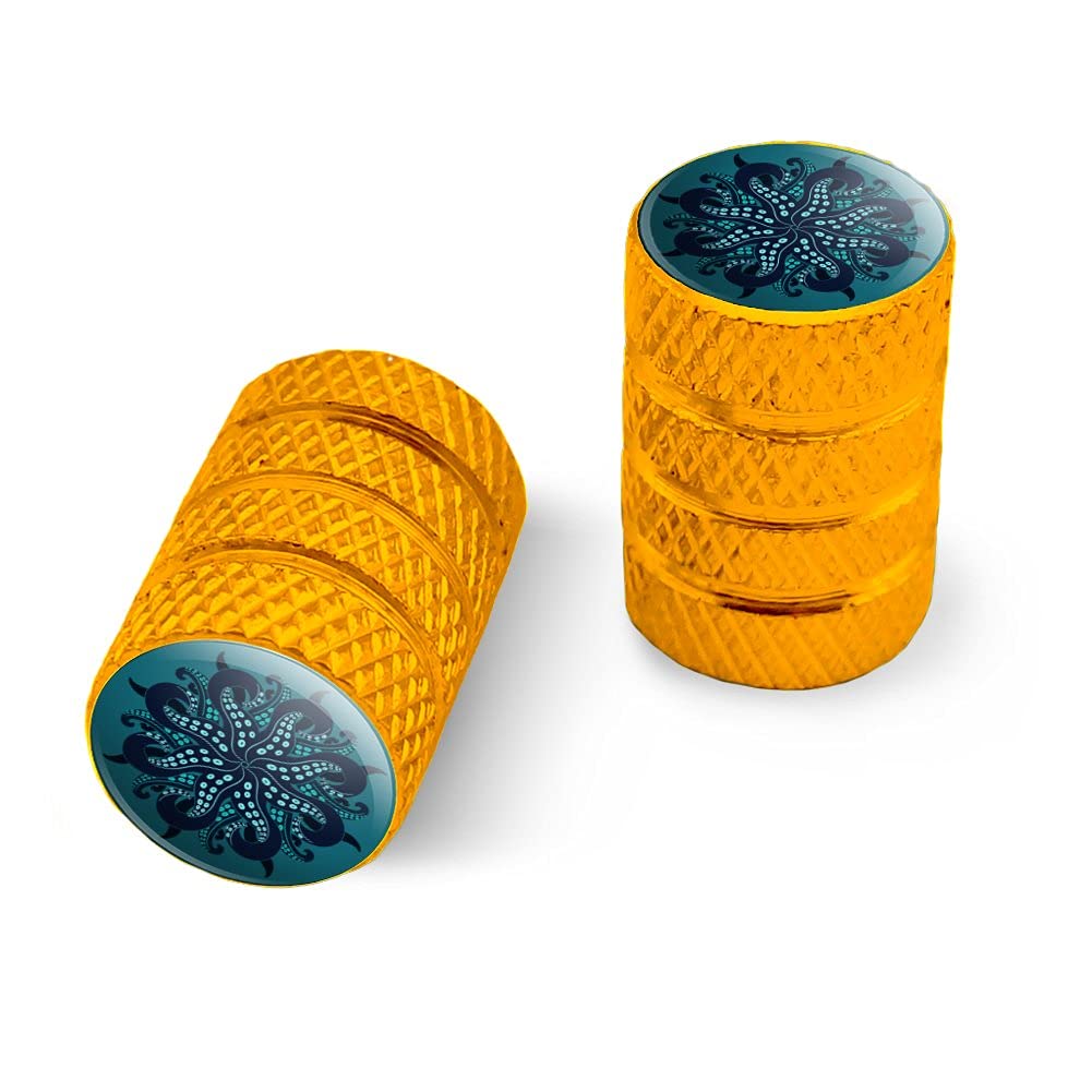 Octopus Squid Tentacles Motorcycle Bicycle Bike Tire Rim Wheel Aluminum Valve Stem Caps