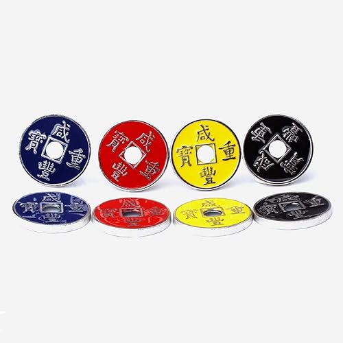 Moneda mágica-Monedas chinas con conchas expandidas Juegos de magia Trucos de magia 4 monedas monedas antiguas Accesorios de accesorios mágicos