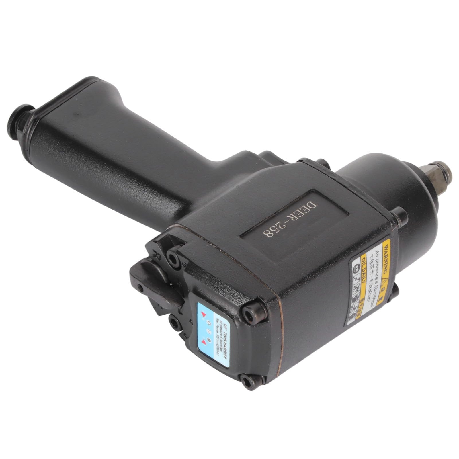 FTVOGUE 1 Chiave a Percussione Pneumatica da 2 Pollici Pistola a Percussione Pneumatica in Acciaio Legato 520 Nm 7500 Giri/min Doppio Martello Regolatore a 5 Posizioni per Meccanici di Manutenzione