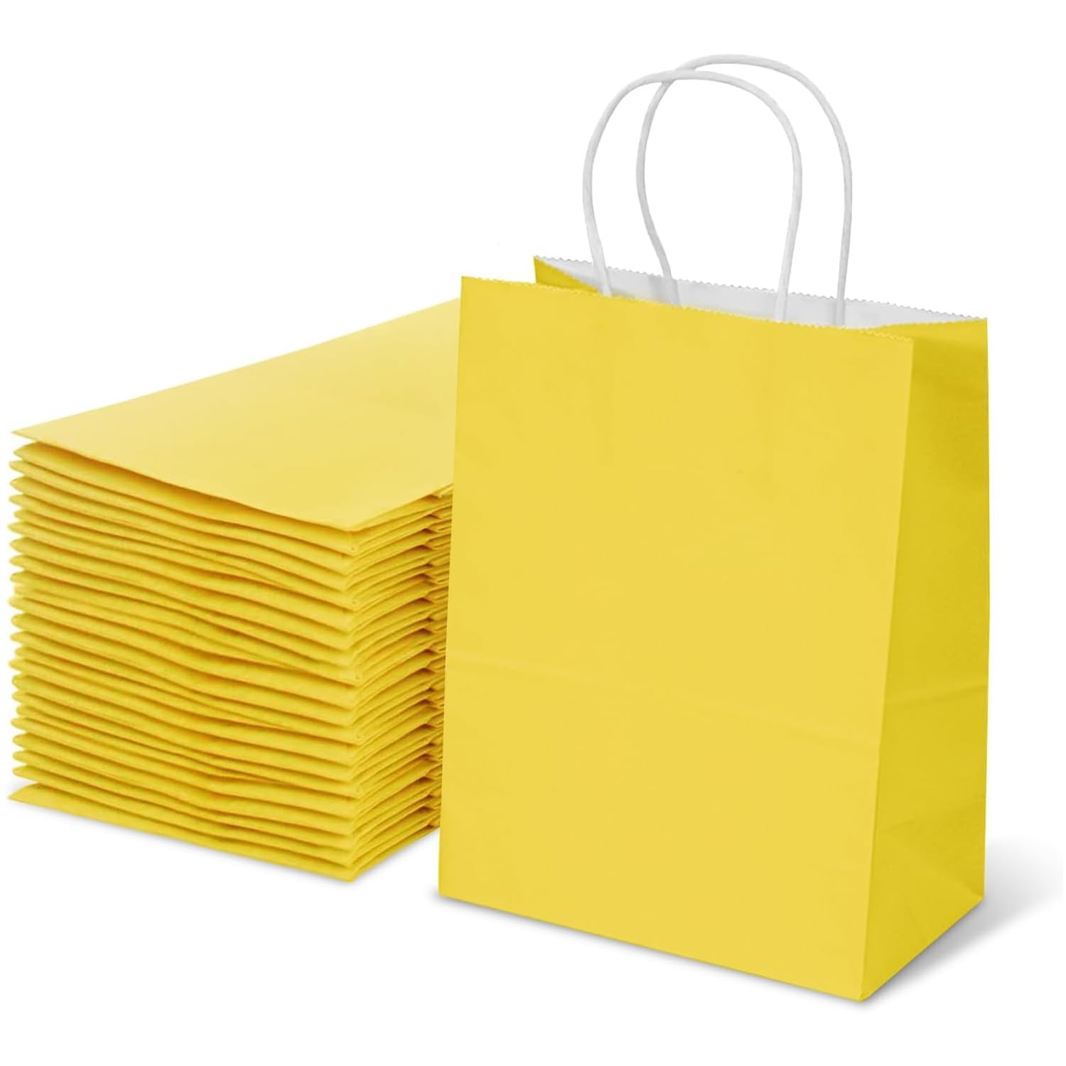 Aakriti Gift Bag Kraft Paper Bags With Handle For Birthdays, Weddings, and Parties Colorful, Durable, and Stylish Gift Packaging Bags, Perfect For Special Events 9.8 X 8 X 3.15 Inch (Yellow, 10)-image-27