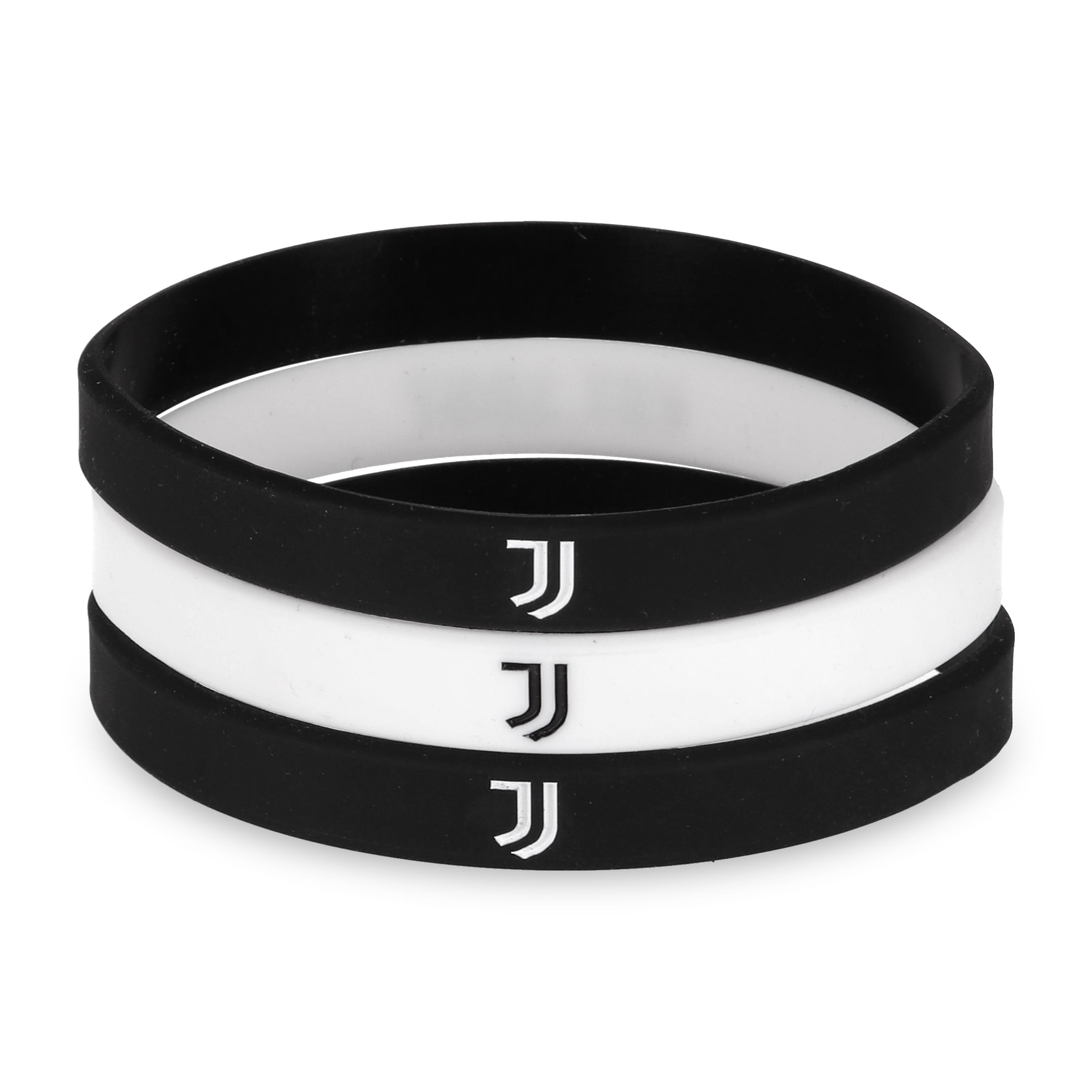 Juventus - Tris di Braccialetti in Silicone, Prodotto Ufficiale, Adulto