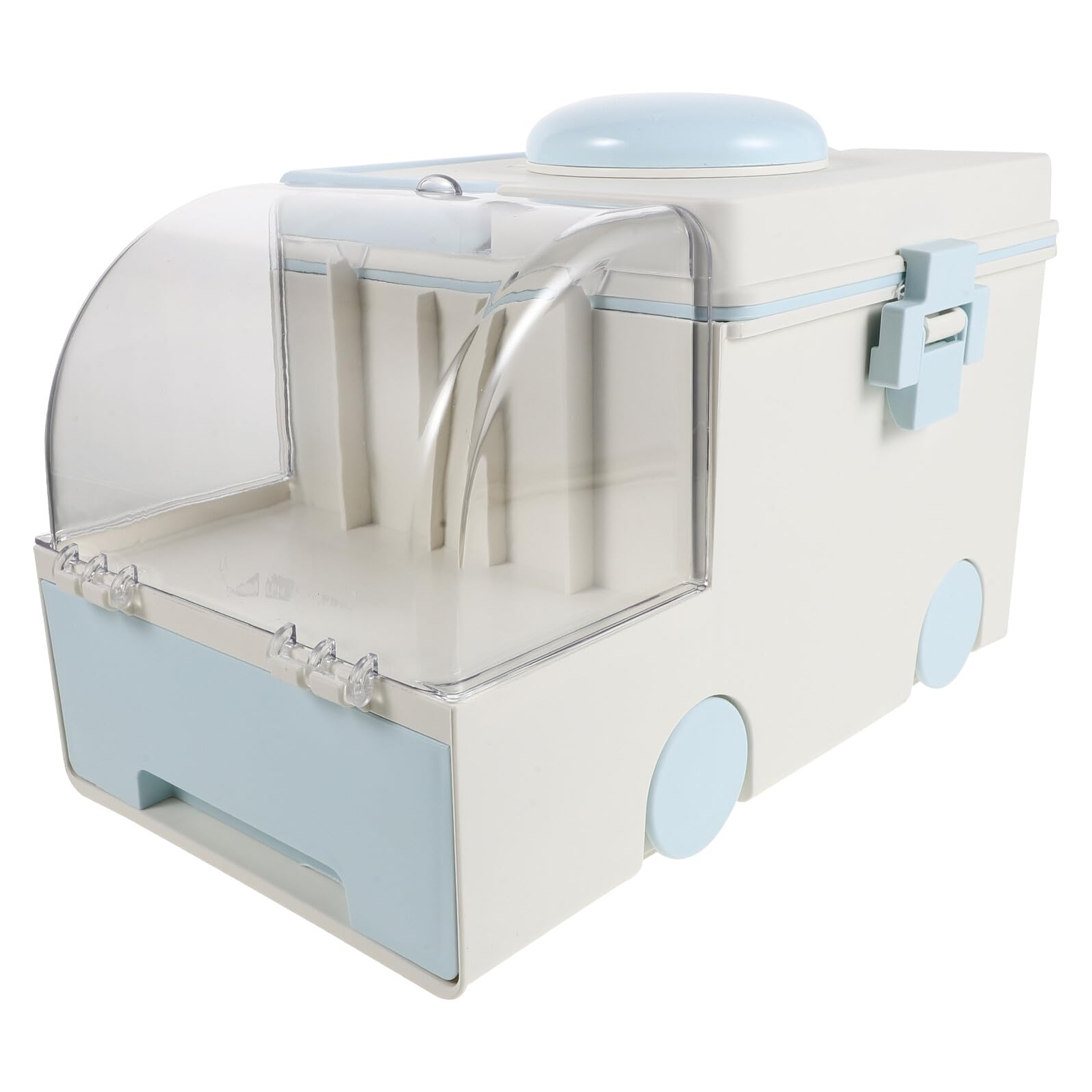 Scatola Porta Medicinali Vuota con Maniglia, Contenitore Portatile per Primo Soccorso Domestico ad Alta Capacità in Plastica Antiurto, Organizer Medico D’emergenza per Famiglia