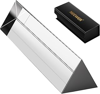 NEEWER 6 inch/15cm Triangular Prism, K9 Crystal Optical Glass for Prism Photography, Rainbow Effects Photo Photography Prism, Teaching Light Spectrum Physics