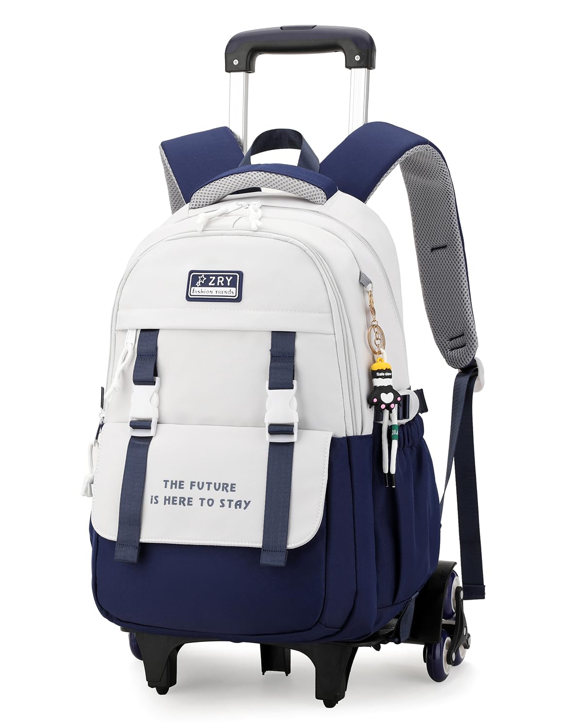 Amythe Mochila con Ruedas Niñas Niños Mochilas Escolares Trolley para Adolescentes 9 10-18 años, Carro para Mochilas 6 Ruedas, Mochila de Viaje Gran Capacidad y Resistente al Agua