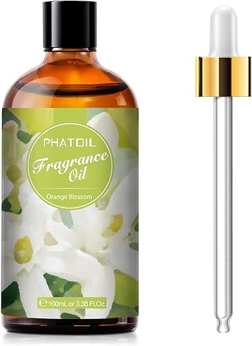 Aceites aromáticos de flor de naranja de 3.38 onzas líquidas para aromaterapia, aceites esenciales para difusores para el hogar, perfectos para