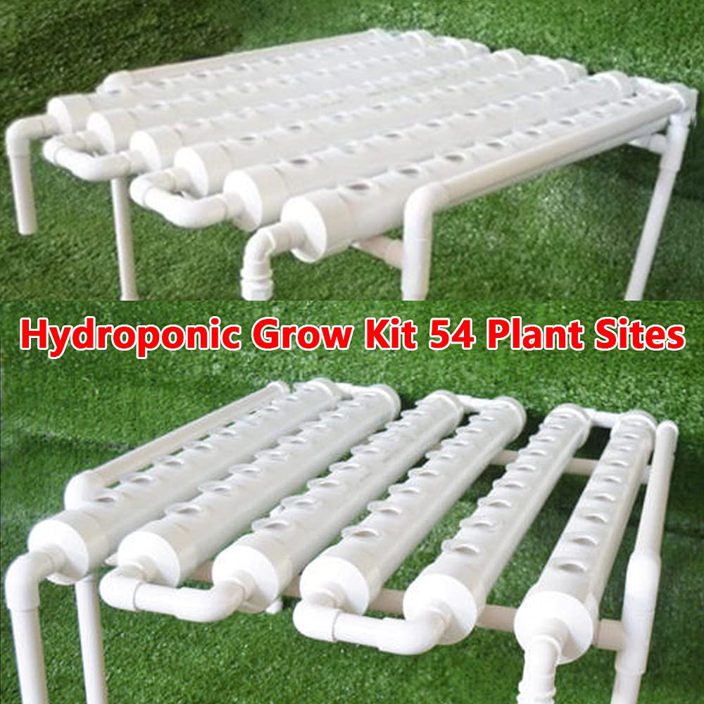 Sistema idroponico 54 fori 6 tubi sistema idroponico di coltivazione idroponica kit di piante idroponiche profonde coltura dell'acqua balcone sistema da giardino per verdure, insalata, fiori, frutta