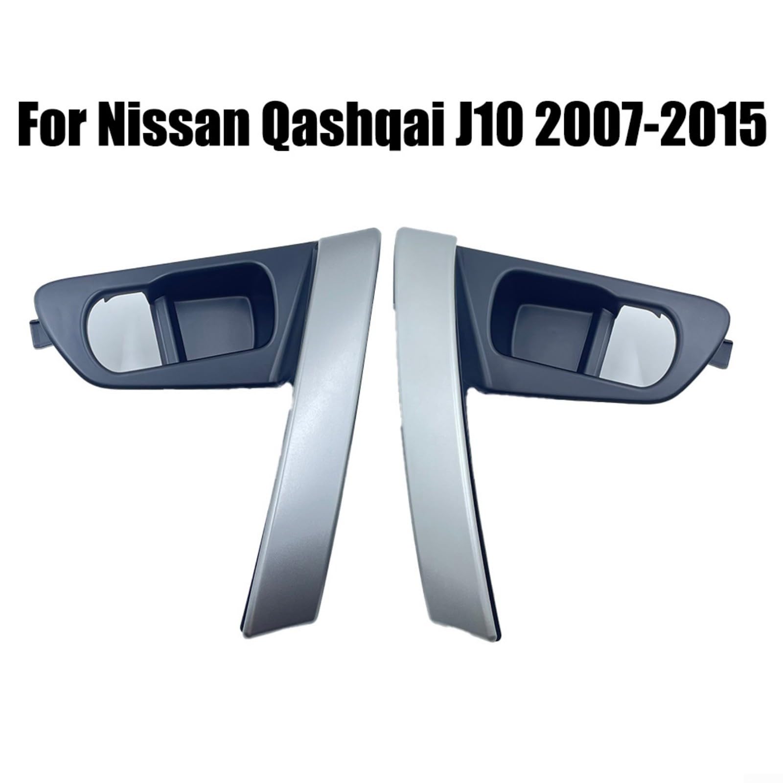 Set di maniglie per porte interne per Nissan Qashqai J10 2007-2015, parti di ricambio per lato sinistro e destro, nero e argento, 80944-JE50A 80945-JE50A, montaggio diretto, facile da