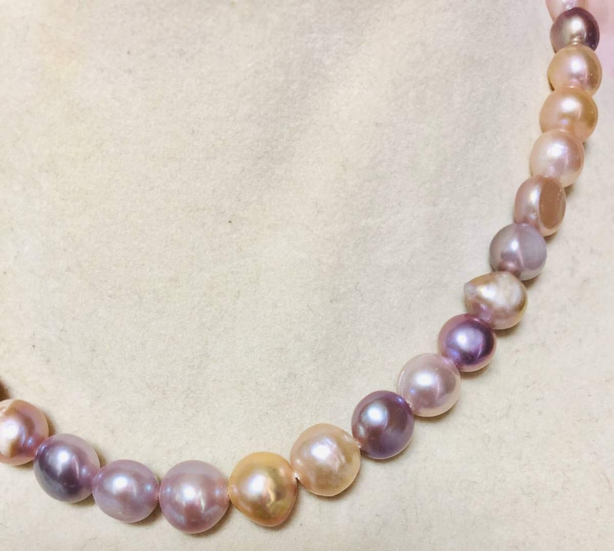 Amazon.co.jp: 818m大粒♪9-10mm天然淡水真珠サクラピンクパール 