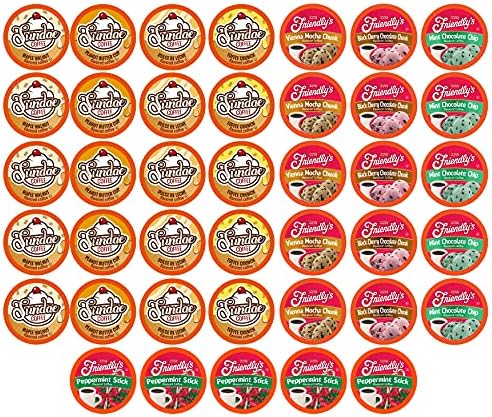 Two Rivers Coffee Ice Cream Flavored Coffee Pods, Variety Sampler Pack for Keurig 2.0 K Cup Brewers, 40 Count