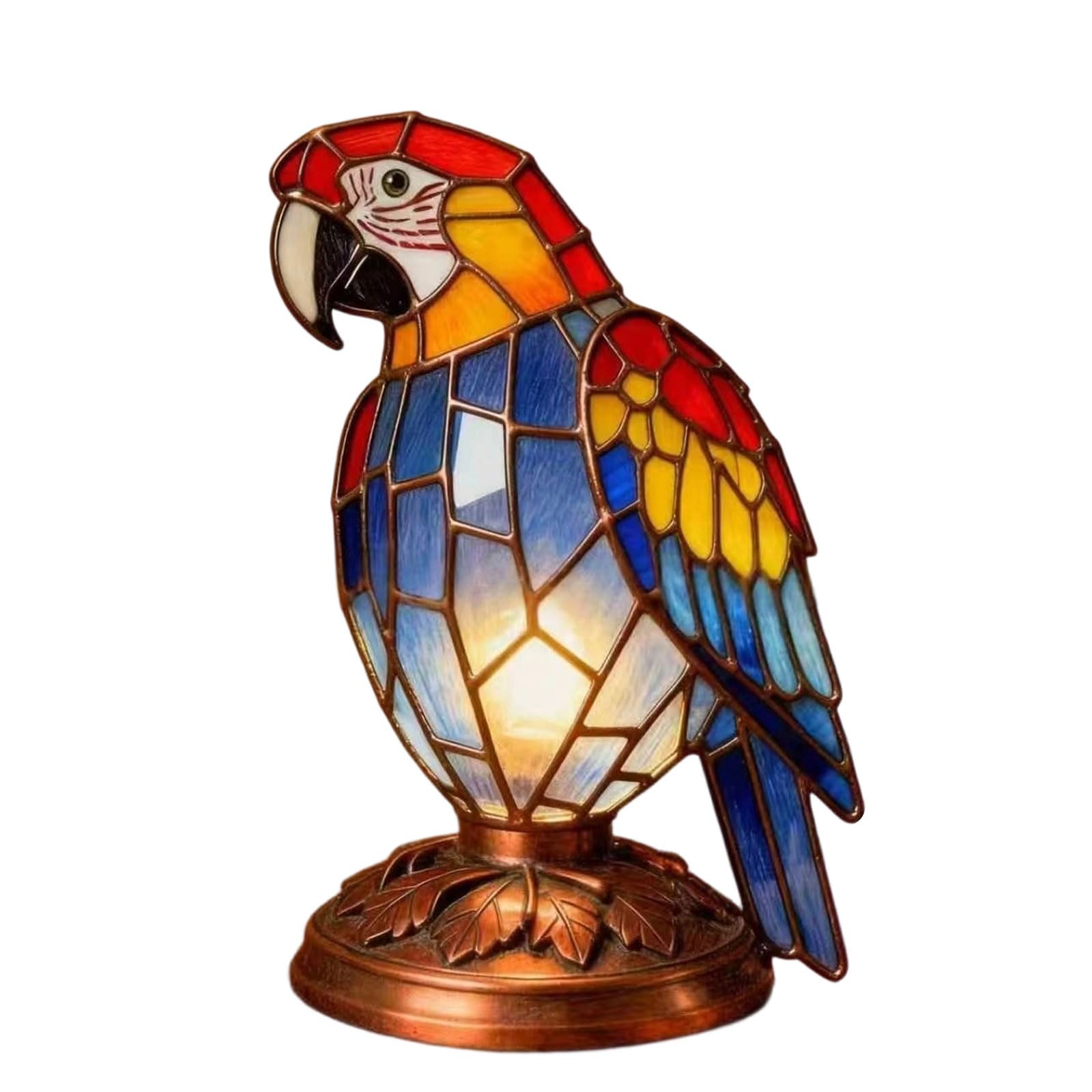 Elnwnnkc LED Night Light Figurine Art Glass Resin Accent Lamp for Bedroom Bedside Desk Shelf Entryway Indoor Decor Animal Led Night Light Figurine Art Glass Resin Tabletop Accent