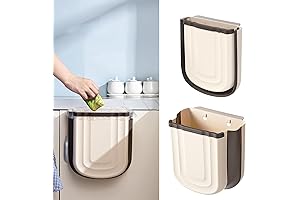 Hanging Countertop Collapsible Trash Can with Lid