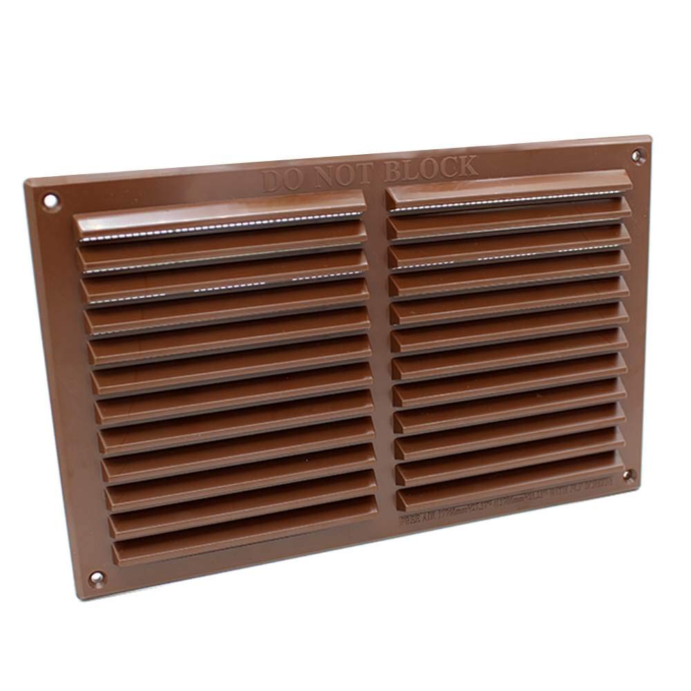 Rytons Brown 9X6 Louvre Ventilation Grille With Flyscreen