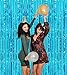 2 Pcs 3.2ft x 8.2ft Shiny Blue Metallic Tinsel Foil Fringe Curtain Photo Booth Backdrop for Birthday Wedding Holiday Bridal Shower Baby Shower Bachelorette Party Decorations