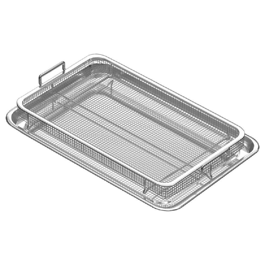 1Pcs Extra-Large Air Fryer Basket For Oven Stainless Steel Crisper Tray Non-Stick Mesh Roasting Basket For Fries/Bacon/Grill