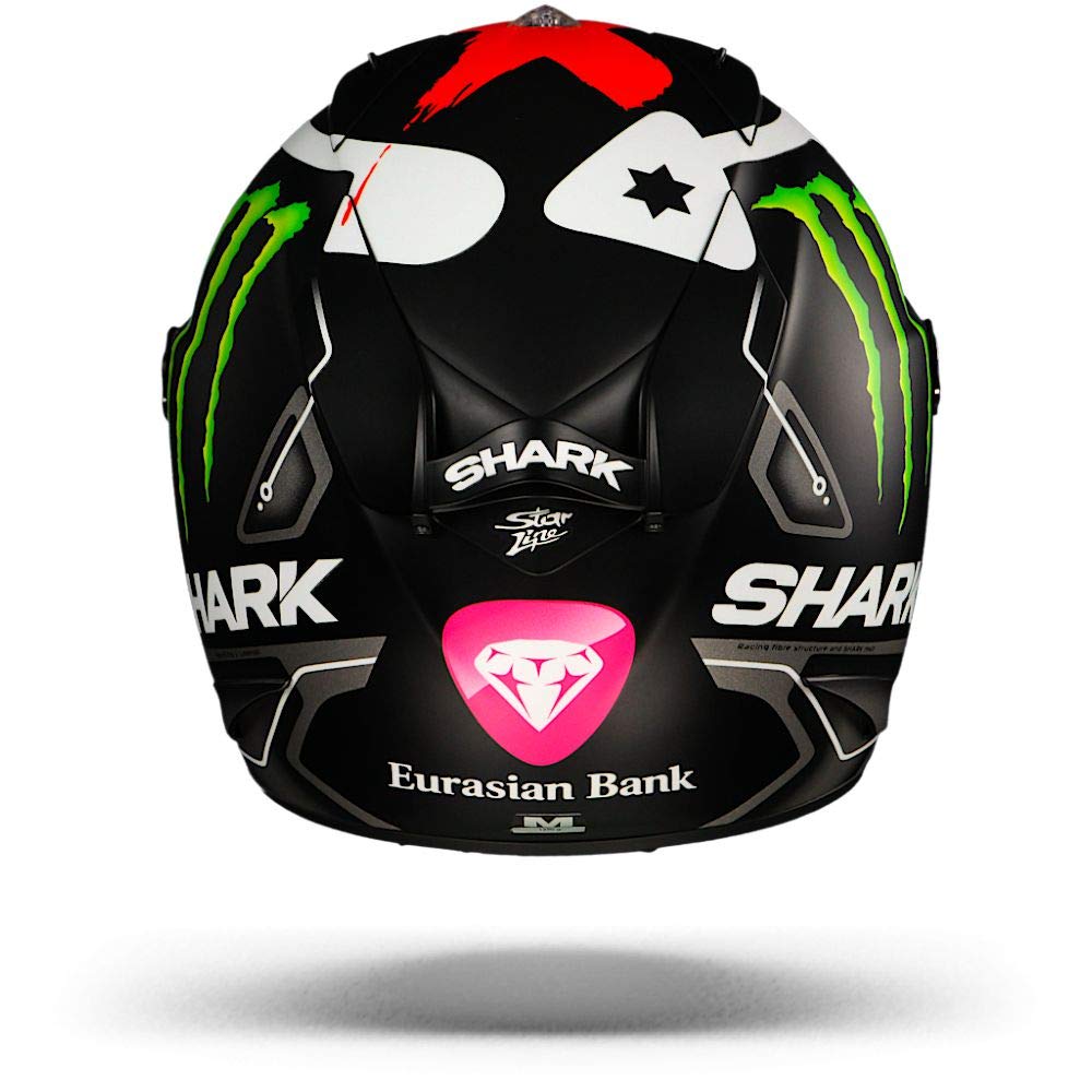 Shark Race-R PRO Lorenzo Monster Motorcycle Helmet, Black/White, M