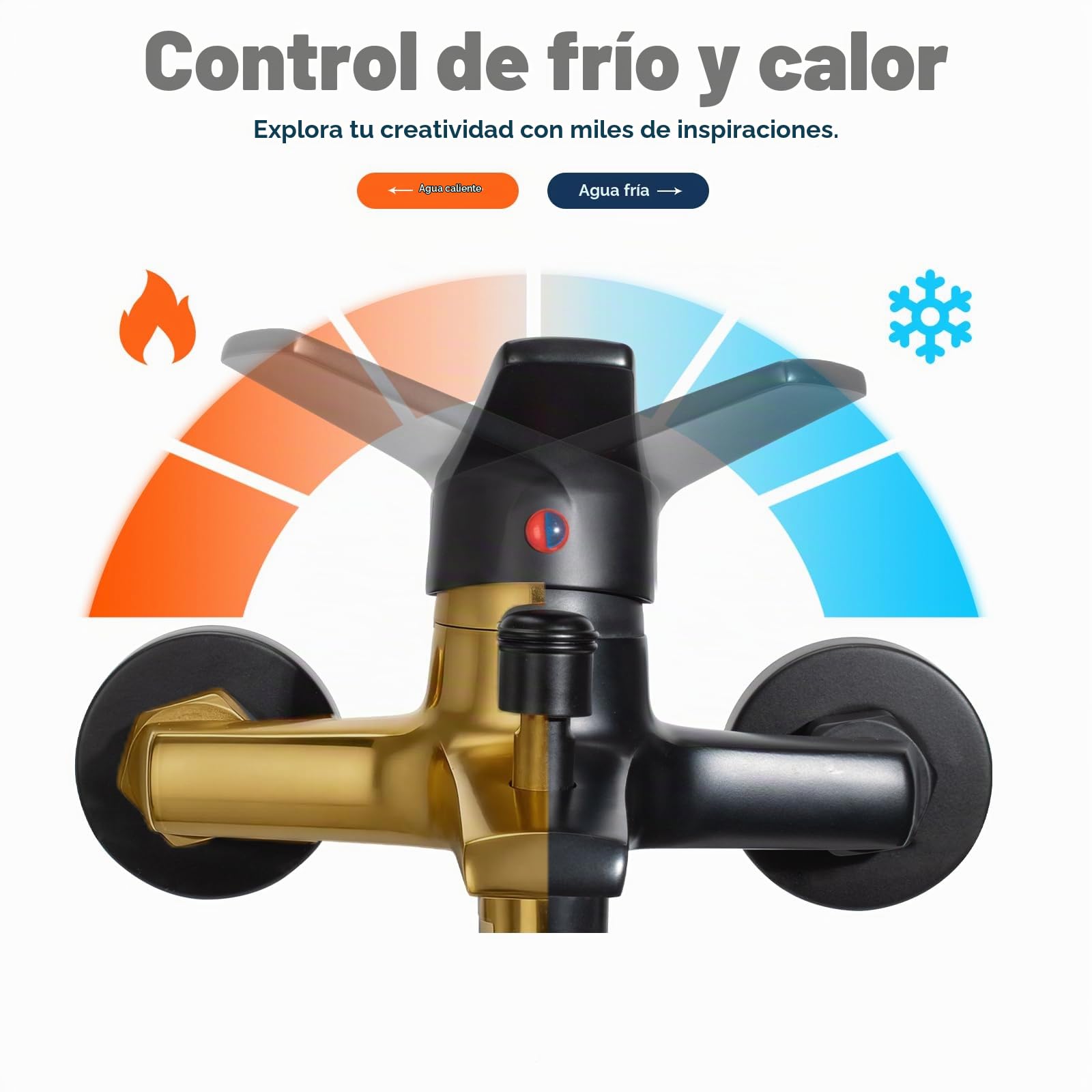 Grifo de Bañera con 4 Funciones Alcachofa de Mano Grifo Bañera Mezclador Monomando en Pared Grifería para Bañera con 1,5M Manguera y Soporte Mezclador de Baño (Negro Set)