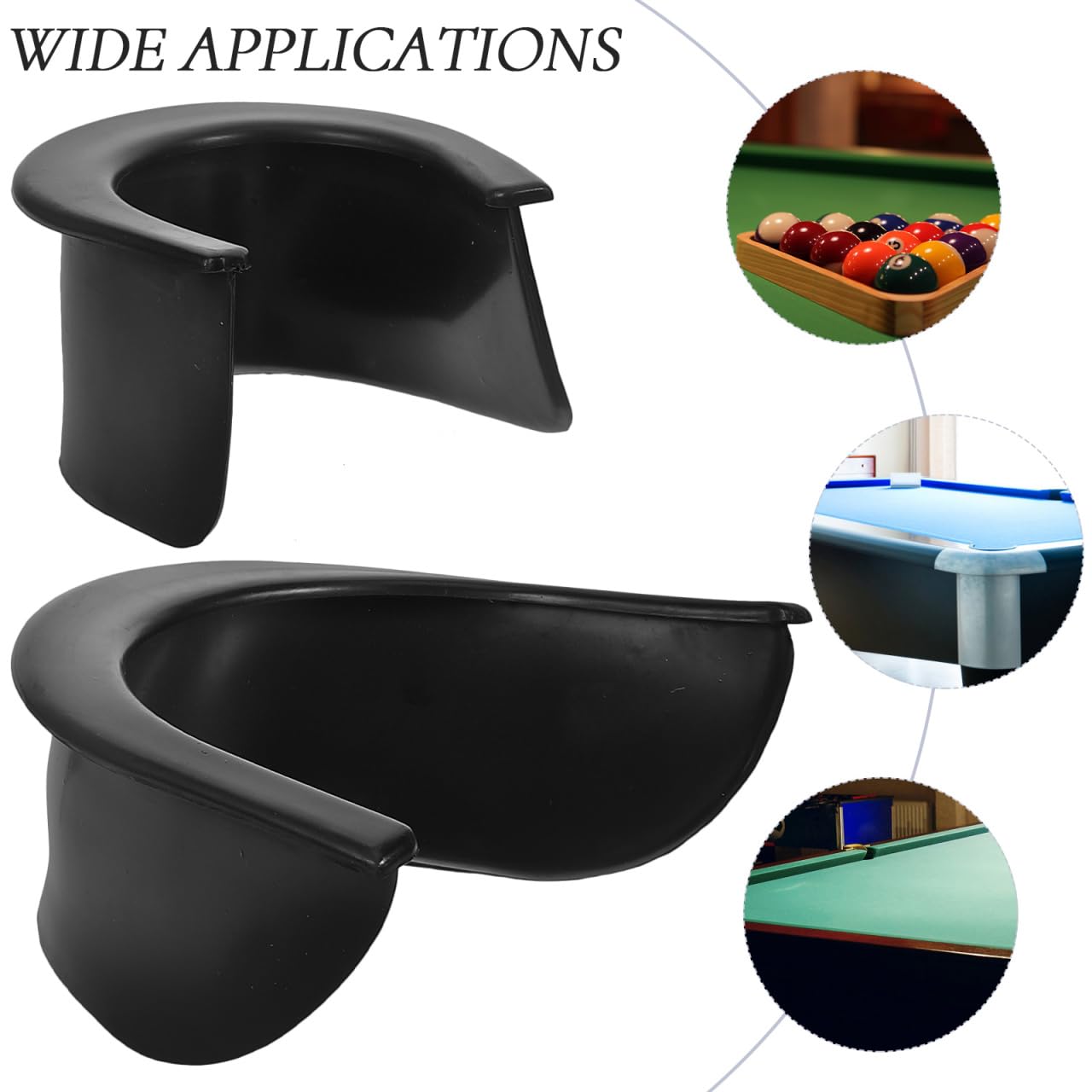WOONEKY Lot de 6 patins de poche interchangeables durables pour petit snooker Accessoires de billard robustes pour une utilisation quotidienne