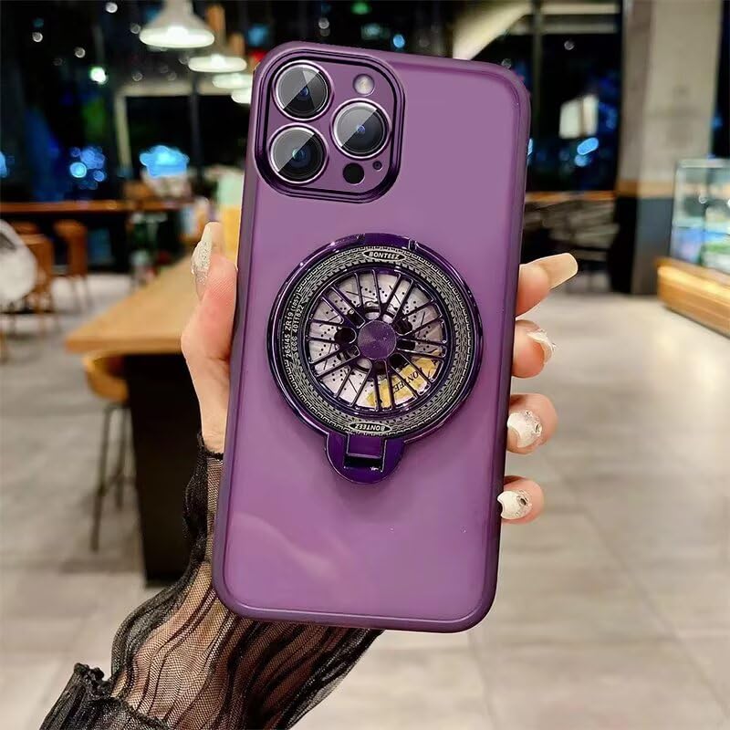 PONRFEKT Funda para XiaoMi RedMi A1 4G(2022) con Soporte magnético,[Carcasa con Protector de Cámara] Transparente TPU Flexible,Arañazos Carcasa para niñas y Mujeres,Púrpura