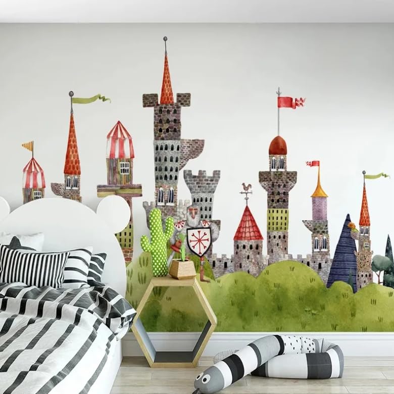 Papier peint château nordique pour chambre d'enfant l 250x175 cm