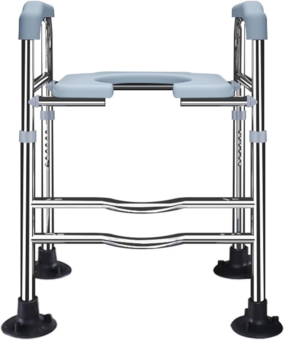 Asiento elevador para inodoro con apoyabrazos, anillo en forma de U para adultos mayores y embarazadas, soporta hasta 330 lb