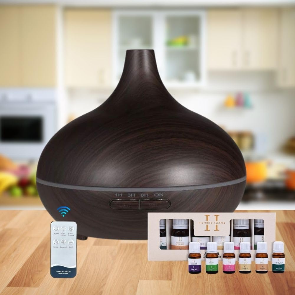 History Lifestyle 550ml Premium 5 in 1 Essential Oil Diffuser for Home Fragrance with Free Aroma Oil Set Pack of 6 Ultrasonic Aromatherapy Humidifier, Air Purifier, Air Freshener (B0DHPDVK33) Amazon Price History, Amazon Price Tracker