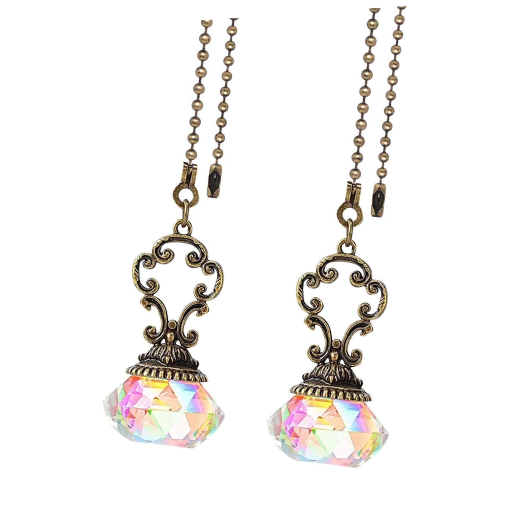 SEWOART Elegant Crystal Ball Pendant Ceiling Fan Pull Chain Light Decorative Pendant for Home Wedding