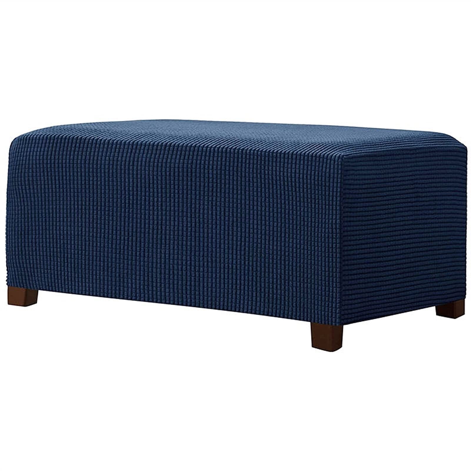 Rettangolare Copri Pouf, Elasticizzato Fodera per Pouf in Tessuto Jacquard Copertura Dell'Ottomano Morbido Elastico Fodera per Pouf Lavabile Copri Poggiapiedi per Soggiorno