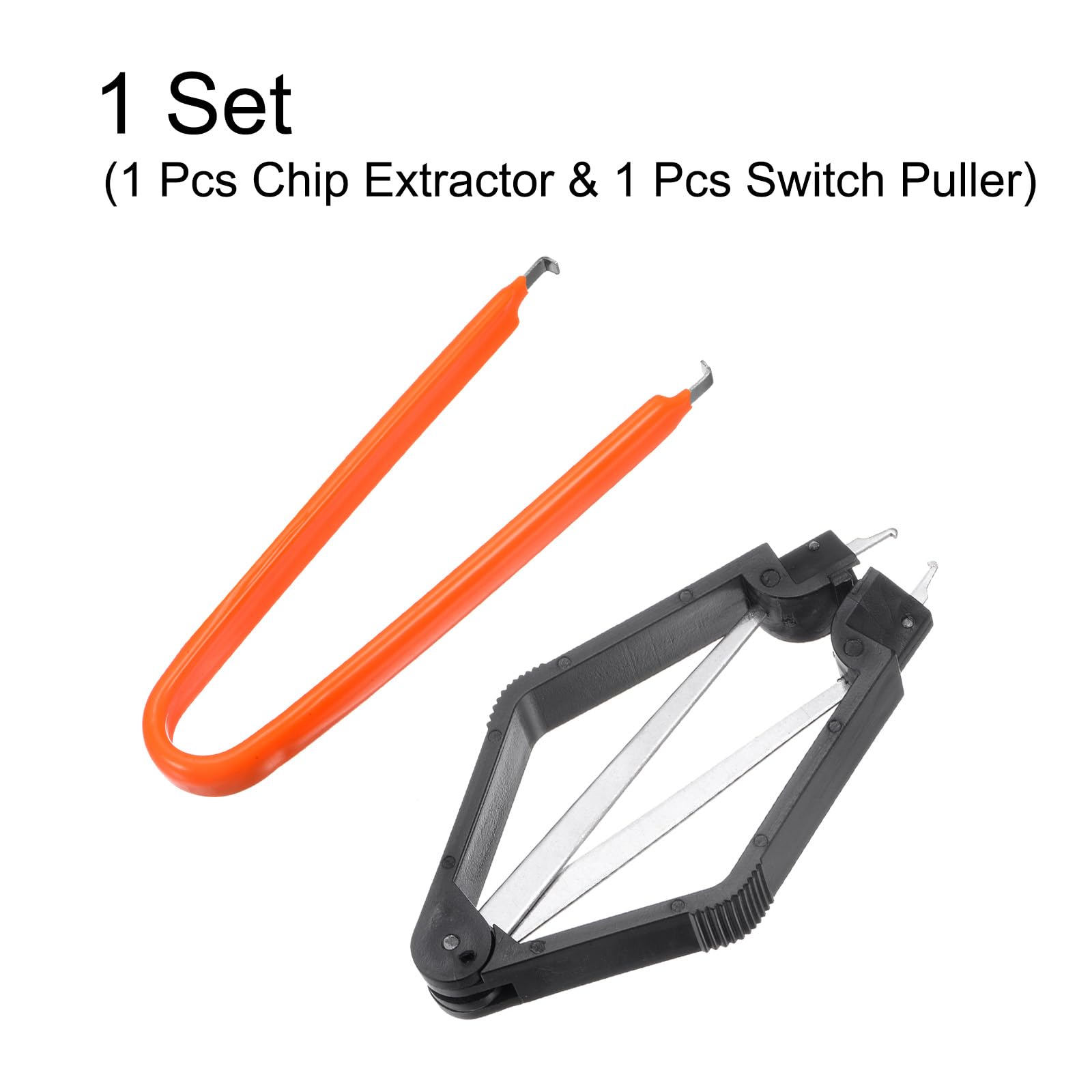 QUARKZMAN Estrattore di Chip Ic 100 Mm in Acciaio Inossidabile con Estrattore per Interruttore Chip Ic a Forma di U Arancione per Scheda Madre Componente, 2pz