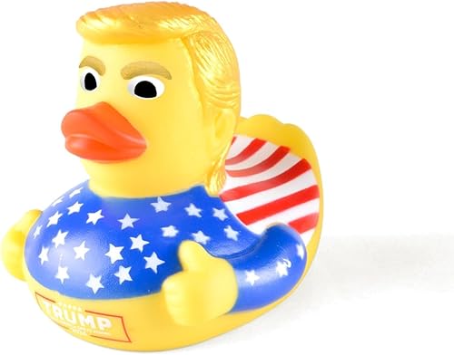 Miniatura 10 de Nuwani Trump 2024 - Pato de goma con corbata roja, juguete de baño patriótico para adultos, fanáticos y profesionales de negocios